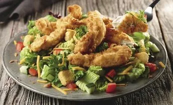 Farm Fresh Field Greens with Crispy Chicken Tenders