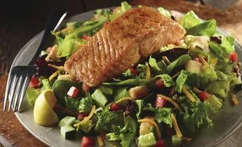 Field Greens with Grilled Salmon