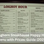 Longhorn Steakhouse Happy Hour Menu with Prices